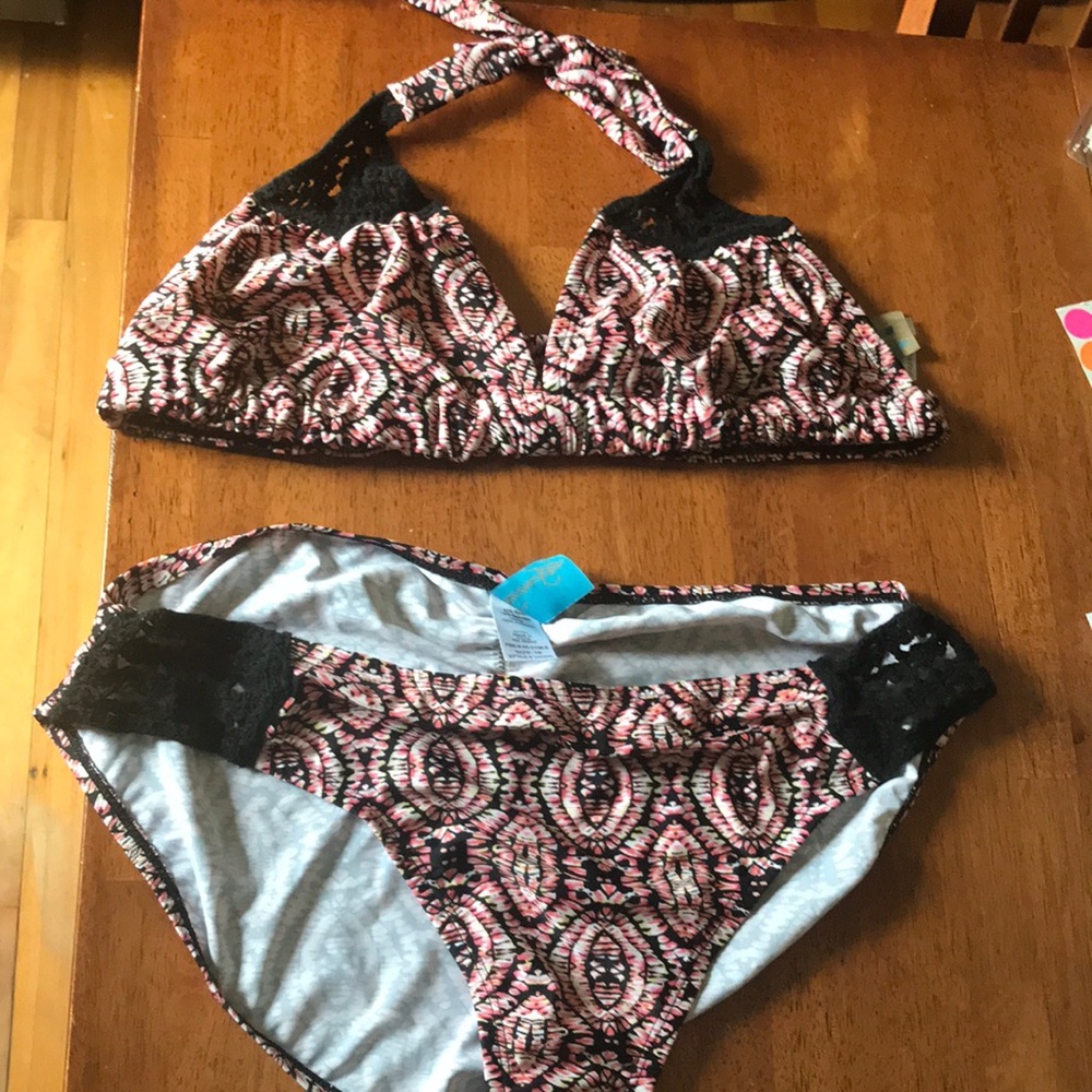 Multi colored bikini XL